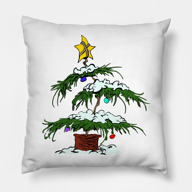 Christmas tree Pillow by Pixelated Potatoe