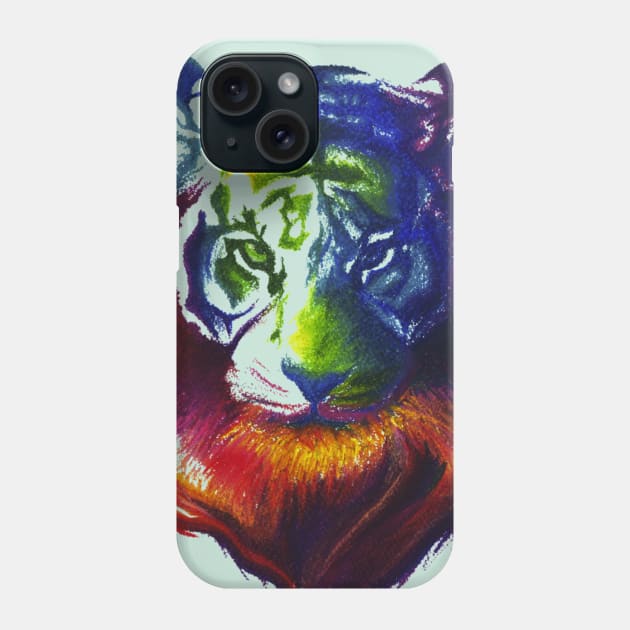 Multicolored Tiger Phone Case by ArtbyRosalie