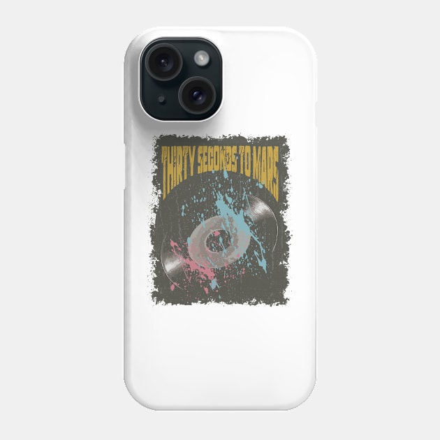 Thirty Seconds To Mars Vintage Vynil Phone Case by K.P.L.D.S.G.N