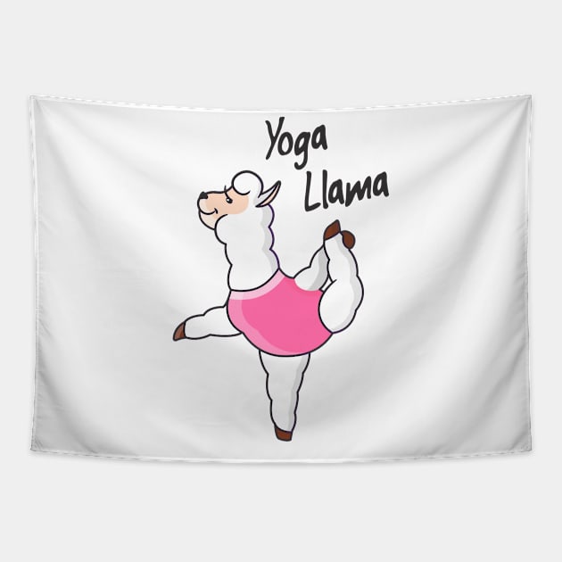 Yoga Llama Meditation Yogi Funny Gift Tapestry by Foxxy Merch