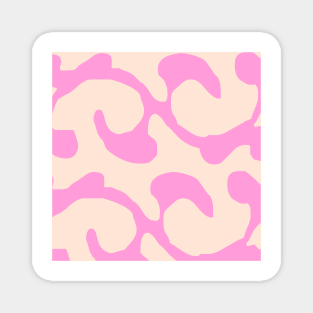 Abstract pattern pink swirl Magnet