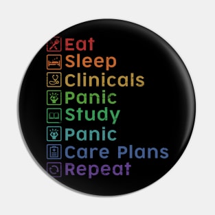 Eat Sleep Clinicals Panic Study Panic Care Plans Repeat Nurse Pin