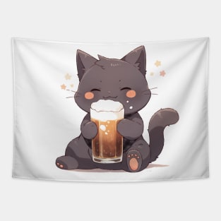 Cat Beer Lover Tapestry