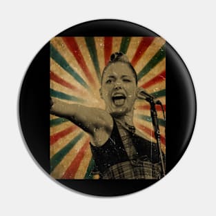 Photo Vintage Retro Look Fan Design - Imelda May Pin