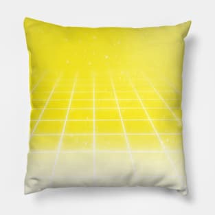 Yellow grid Pillow