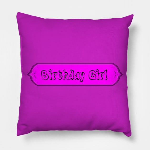 Birthday Girl Pillow by Girona