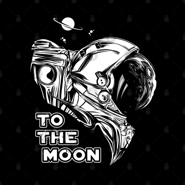 To The Moon Astronaut by ThreadWeird Apparel Company