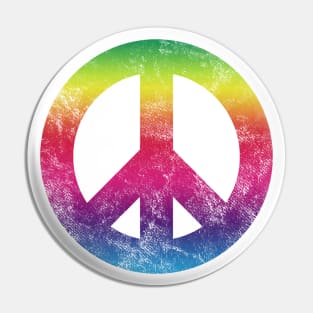 RETRO RAINBOW PEACE SIGN Pin