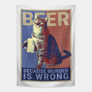 Cat Because Murder is Wrong Tapestry