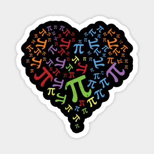 Heart Pi Day Funny Graphic Math Teacher for Women Kids Men Magnet