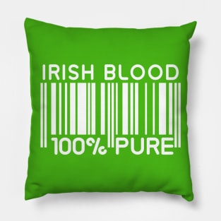 Irish Blood [white on green] Pillow