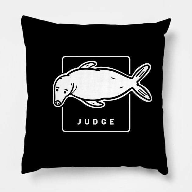 Funny and judgy staring seal. Stylized minimalist design Pillow by croquis design