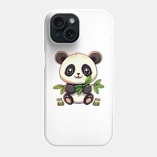 Panda bear with its bamboo Phone Case