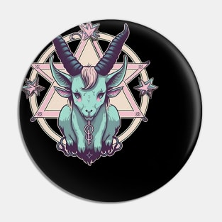 Pastel goth cute baphomet Pin