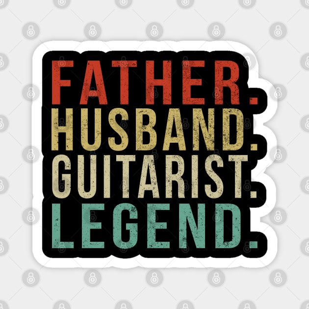 Guitarist Dad Vintage/ Father. Husband. Guitarist . Legend. Magnet by PGP