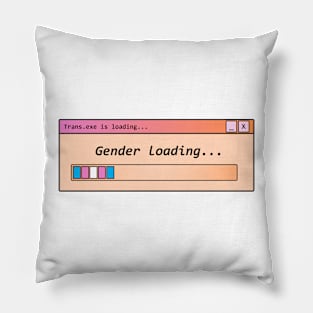 gender loading/ trans fem Pillow