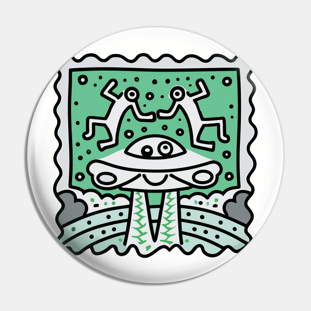 Keith Haring Inspired Alien connection Pin by TeeTrendz