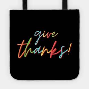 Give Thanks | Christian Typography Tote