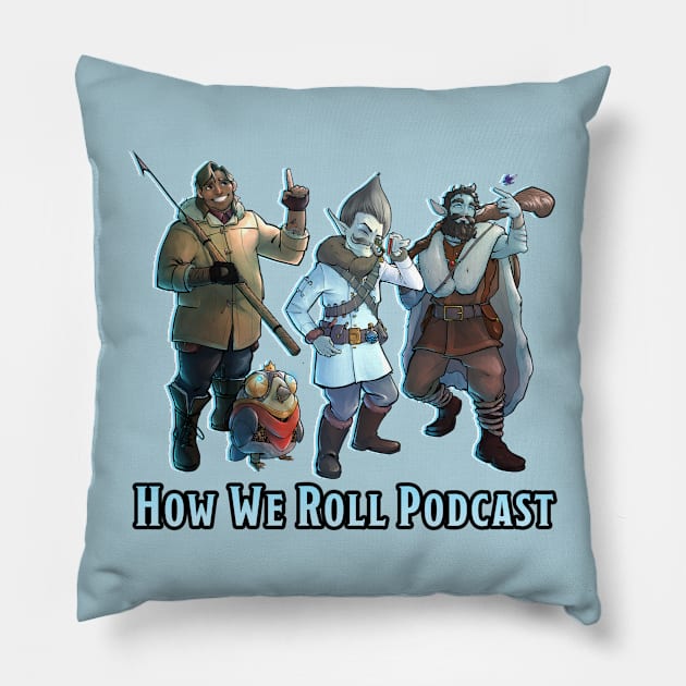 Frostmaiden Group Pillow by How We Roll Podcast