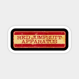 Retro Text - RED JUMPSUIT APPARATUS Magnet
