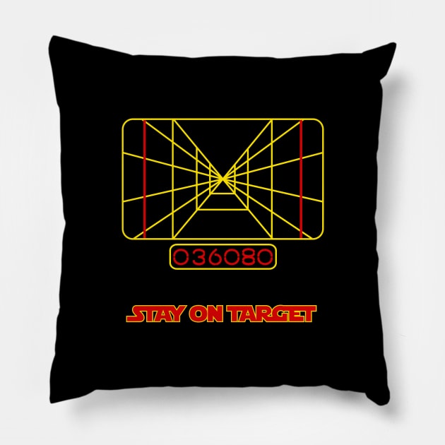 STAY ON TARGET Pillow by miniBOB