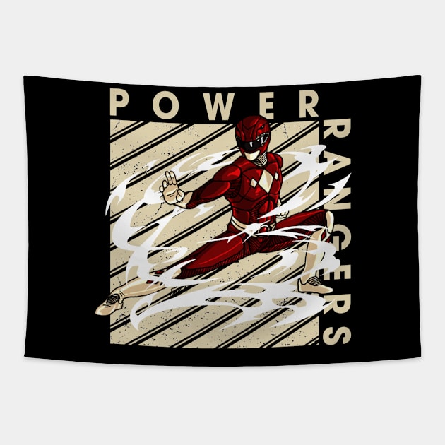 Silver Power Ranger's Blazing Standoff Tapestry by RonaldEpperlyPrice