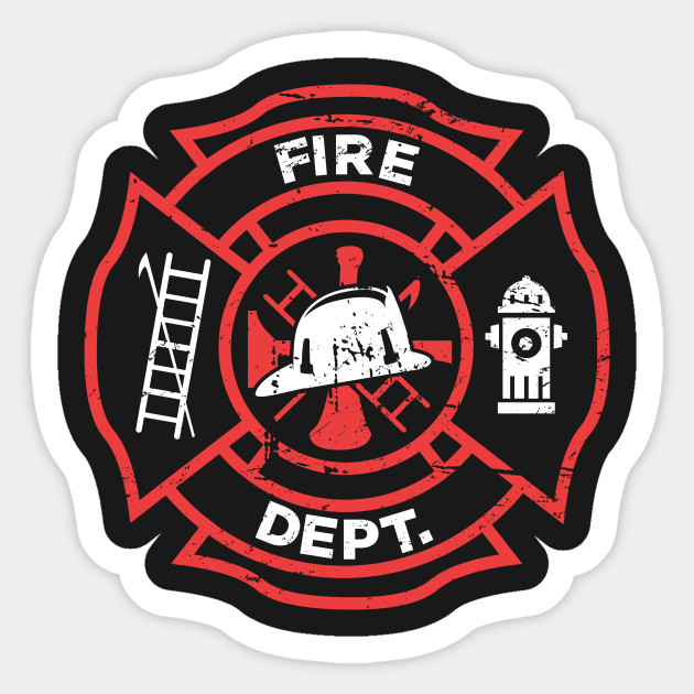 distressed firefighter logo fire