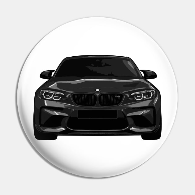 Grey BMW M2 Illustration Pin by KAM Std