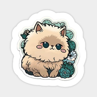 Elegant Persian Cat Sticker for Cat Lovers Magnet