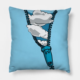 Zip Check - Cloudy Skies Pillow