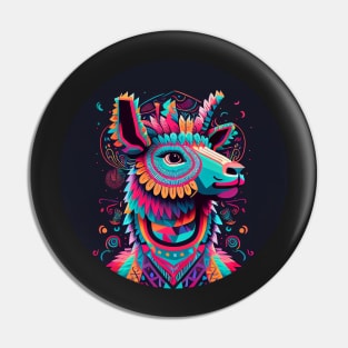 A llama in a celebratory mood Pin