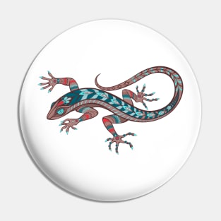 Patterned Lizard Pin