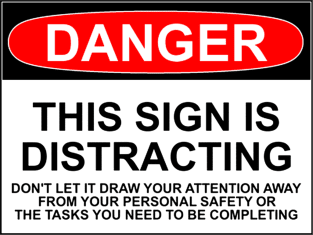 DISTRACTING SIGN Magnet