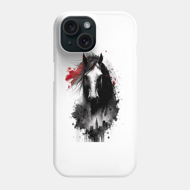 Clydesdale Ink Portrait Phone Case by TortillaChief