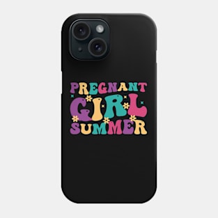 Pregnant Girl Summer Baby Shower Pregnancy Reveal Phone Case