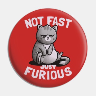 Not Fast Just Furious - Cute Funny Cat Gift Pin