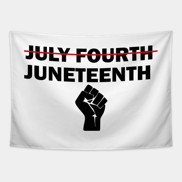 Juneteenth Independent Day Gift, July Fourth Design, African American Freedom Gift Tapestry by WassilArt