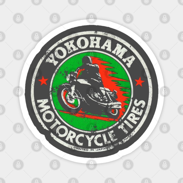 Yokohama  Motorcycles Magnet by retrorockit