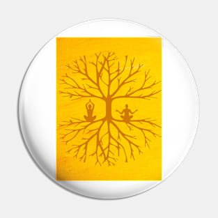 Grounded Trees and Humans Yoga Canvas Graphic Pin