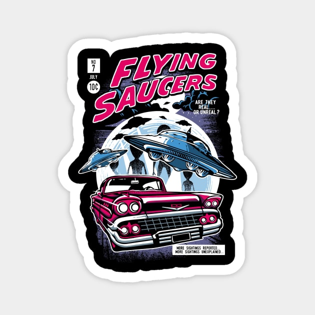 flying saucers Magnet by ramonagbrl