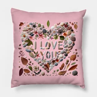 I love you floral Pillow