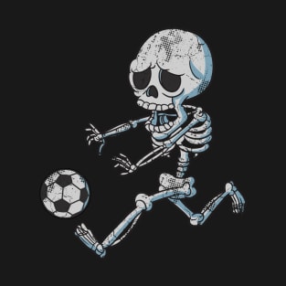 Soccer Player Skeleton Halloween Sports T-Shirt