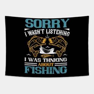 Thinking About Fishing Tapestry