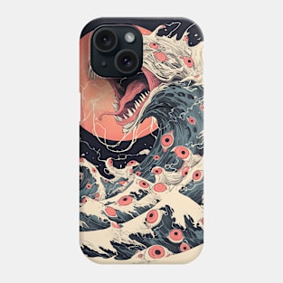 Vintage japanese sea monster 7 Phone Case