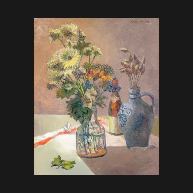 Still life painting; Flowers in vase by Stefs-Red-Shop