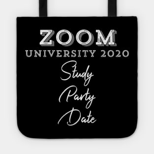 Zoom University 2020 study party date Tote