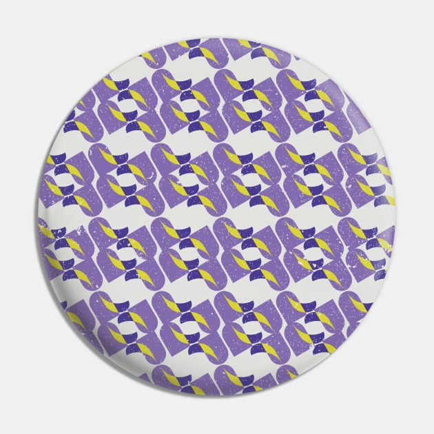 Purple and Yellow Rounded Shapes Pin by Ezzkouch