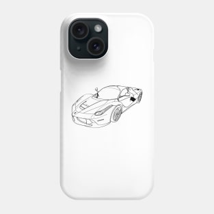 La Ferrari Wireframe Drawing Phone Case