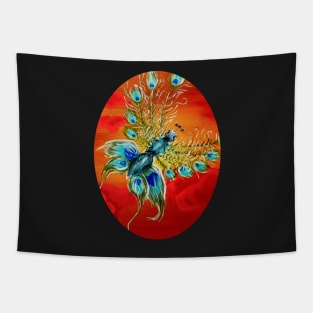 peacockbuttefly Tapestry