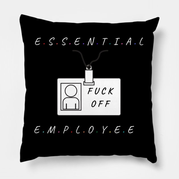 essential employee Pillow by Grishman4u